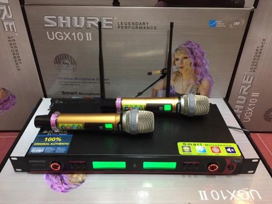 Micro karaoke không dây Shure UGX10 II hai kênh UHF