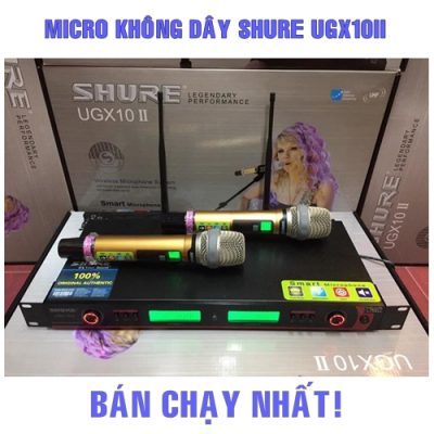 micro shure ugx10II 400x400 - Pin micro không dây: dùng pin sạc hay pin AA, sạc thế nào cho bền