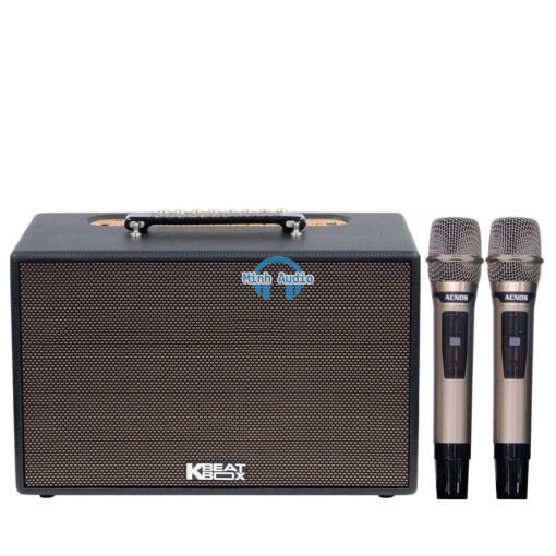 Loa karaoke k&egrave;m mic - Acnos CS201PLUS k&egrave;m 2 micro kh&ocirc;ng d&acirc;y