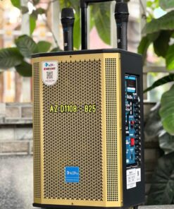 Loa k&eacute;o AZpro AZ-D1108 mặt lưới v&agrave;ng g&oacute;c nghi&ecirc;ng
